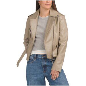 BOD & CHRISTENSEN Leather Belted Jacket